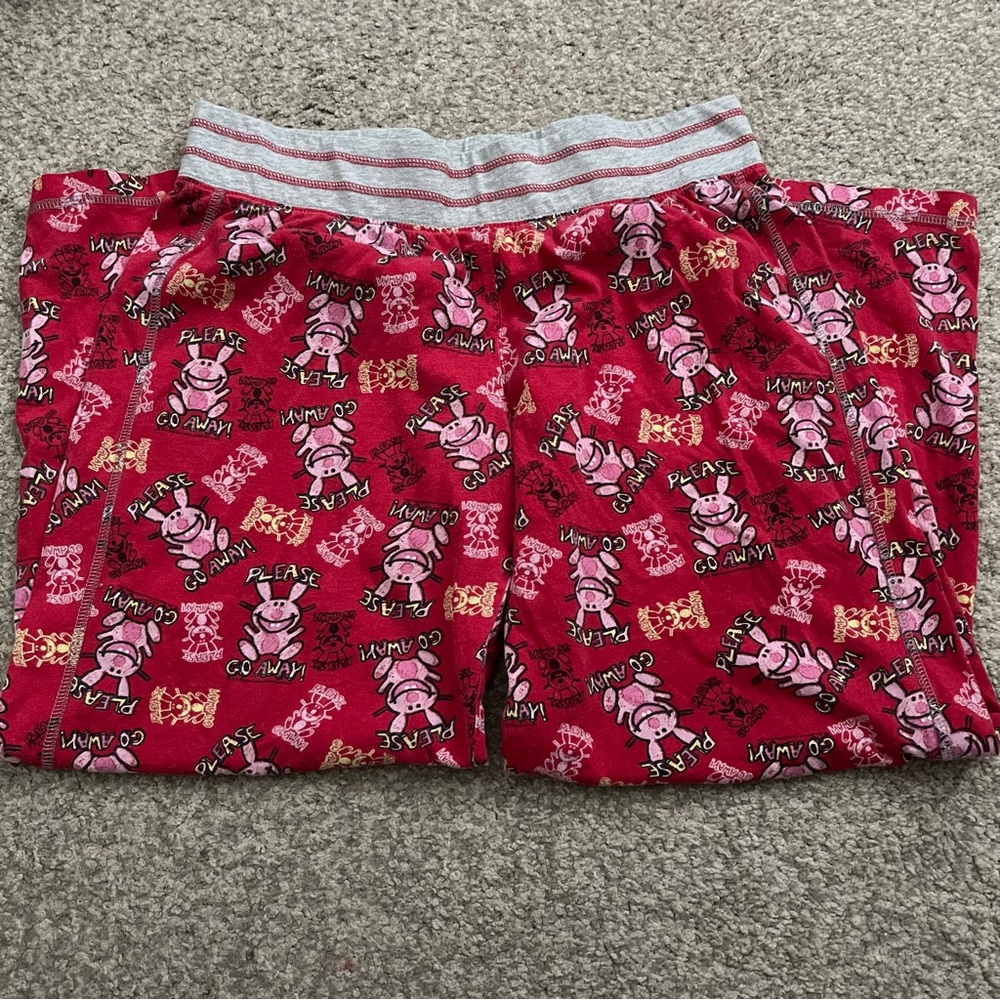 It’s happy bunny red pajama bottoms